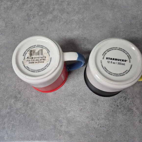 Starbucks 2017 Angle Dipped Matte Glaze  Coffee Mugs - Picture 7 of 9